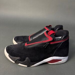 Nike Air Jordan 14 Jumpman Z Mens Black Red Zip Up Sneakers Shoes Size 12 US